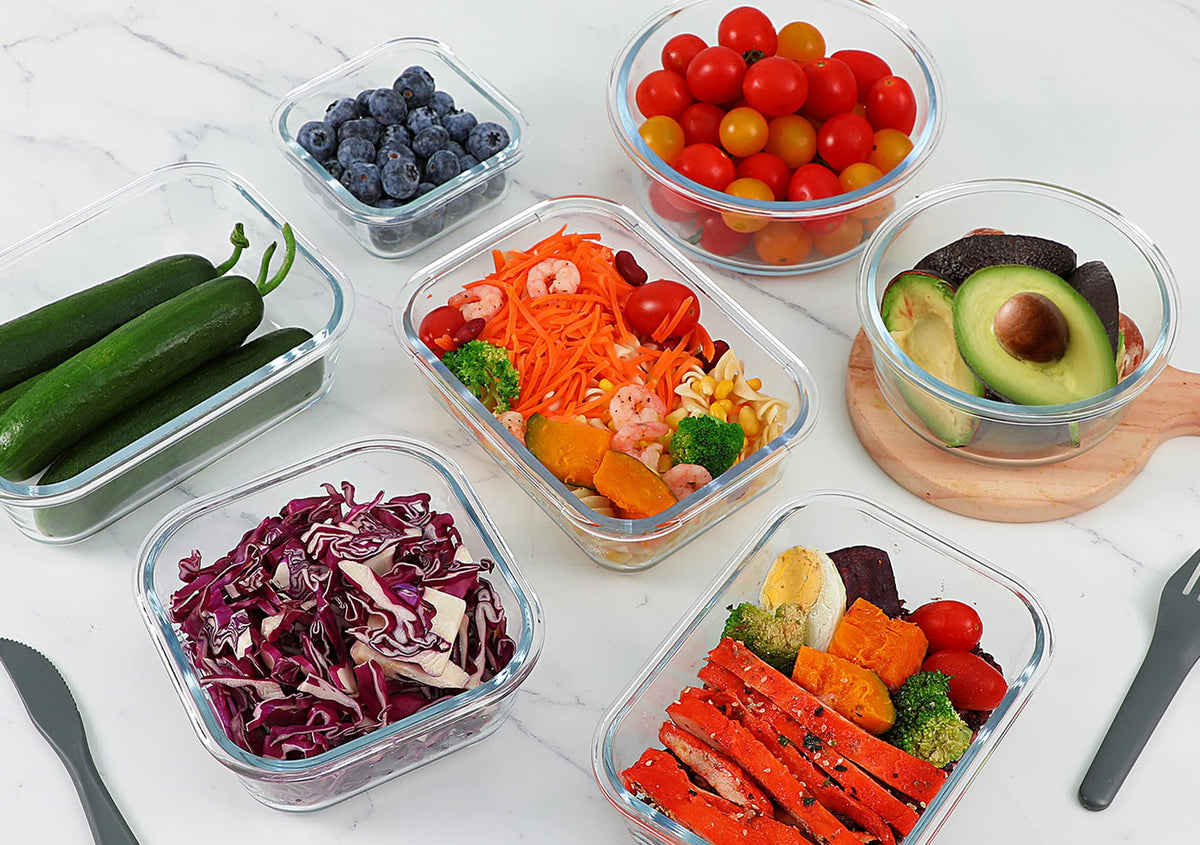 24-Piece Glass Food Storage Container Set
