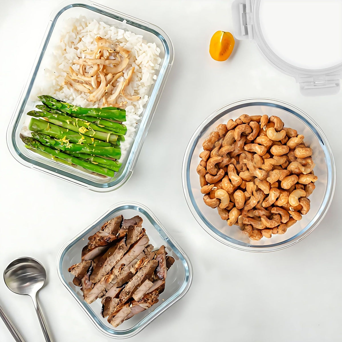 30-Piece Glass Food Storage Container Set with Snap Locking Lids