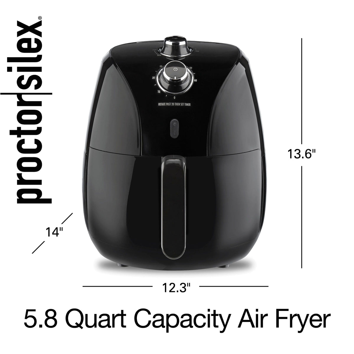 Proctor Silex 5.8-Quart Black Air Fryer