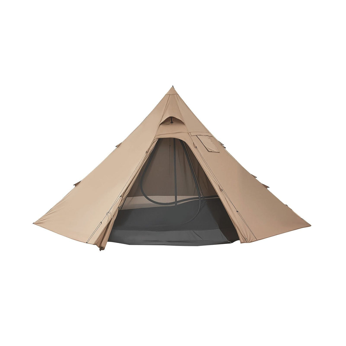 VEVOR Polyester 4-Person Camping Tipi Hot Tent with Stove Jack and Inner Tent