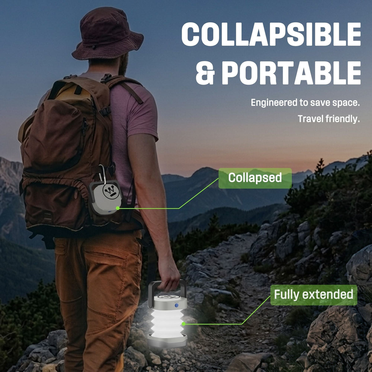 Westinghouse Rechargeable LED Folding Camping Lantern with Type-C Charging