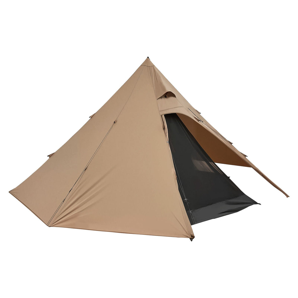 VEVOR Polyester 4-Person Camping Tipi Hot Tent with Stove Jack and Inner Tent