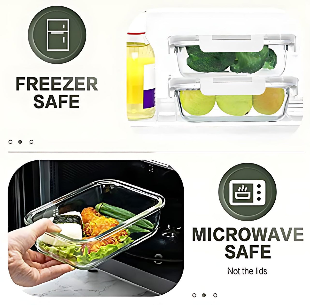 30-Piece Glass Food Storage Container Set with Snap Locking Lids
