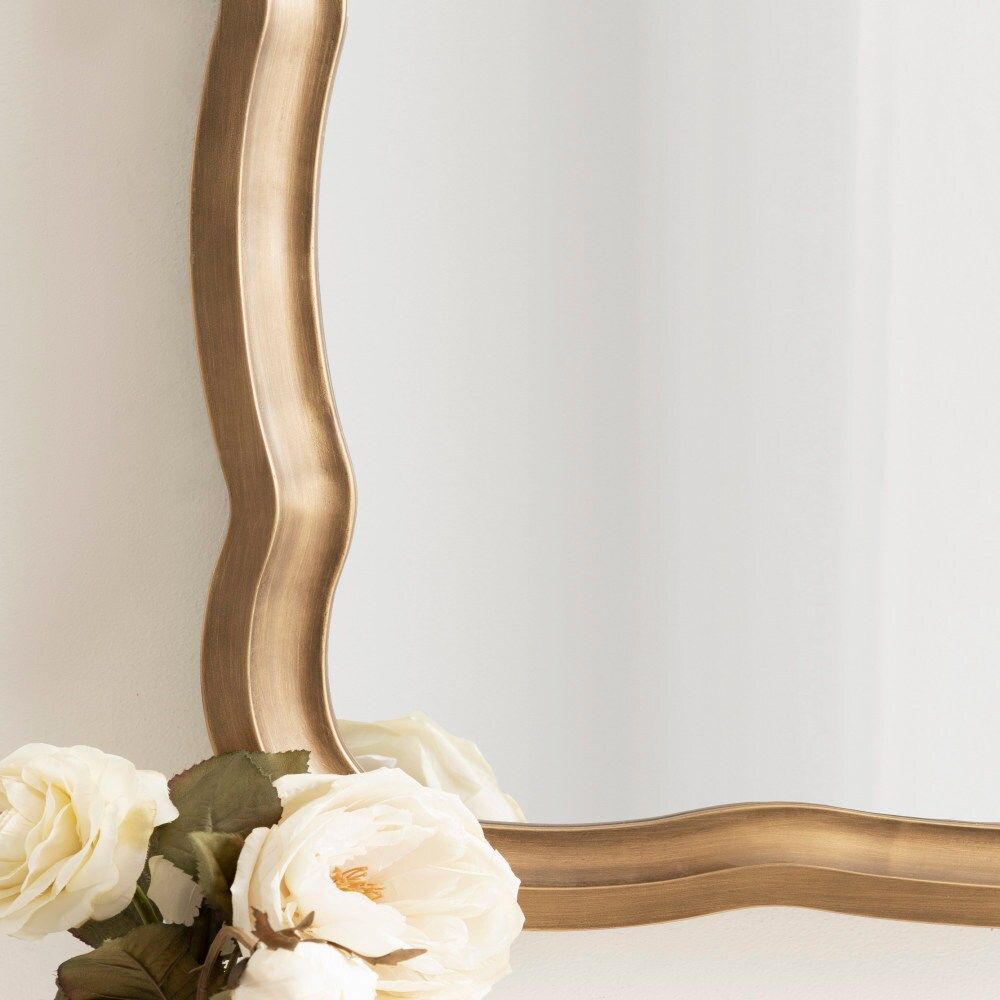 Kate and Laurel Hatherleig Gold Framed Rectangle Wall Mirror