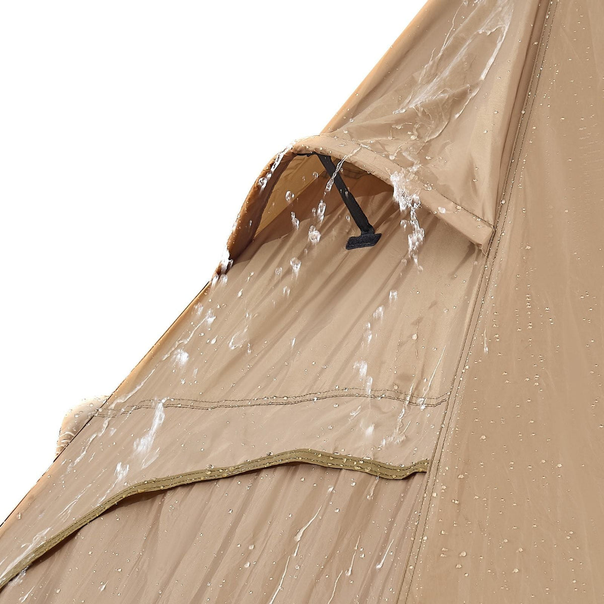 VEVOR Polyester 4-Person Camping Tipi Hot Tent with Stove Jack and Inner Tent