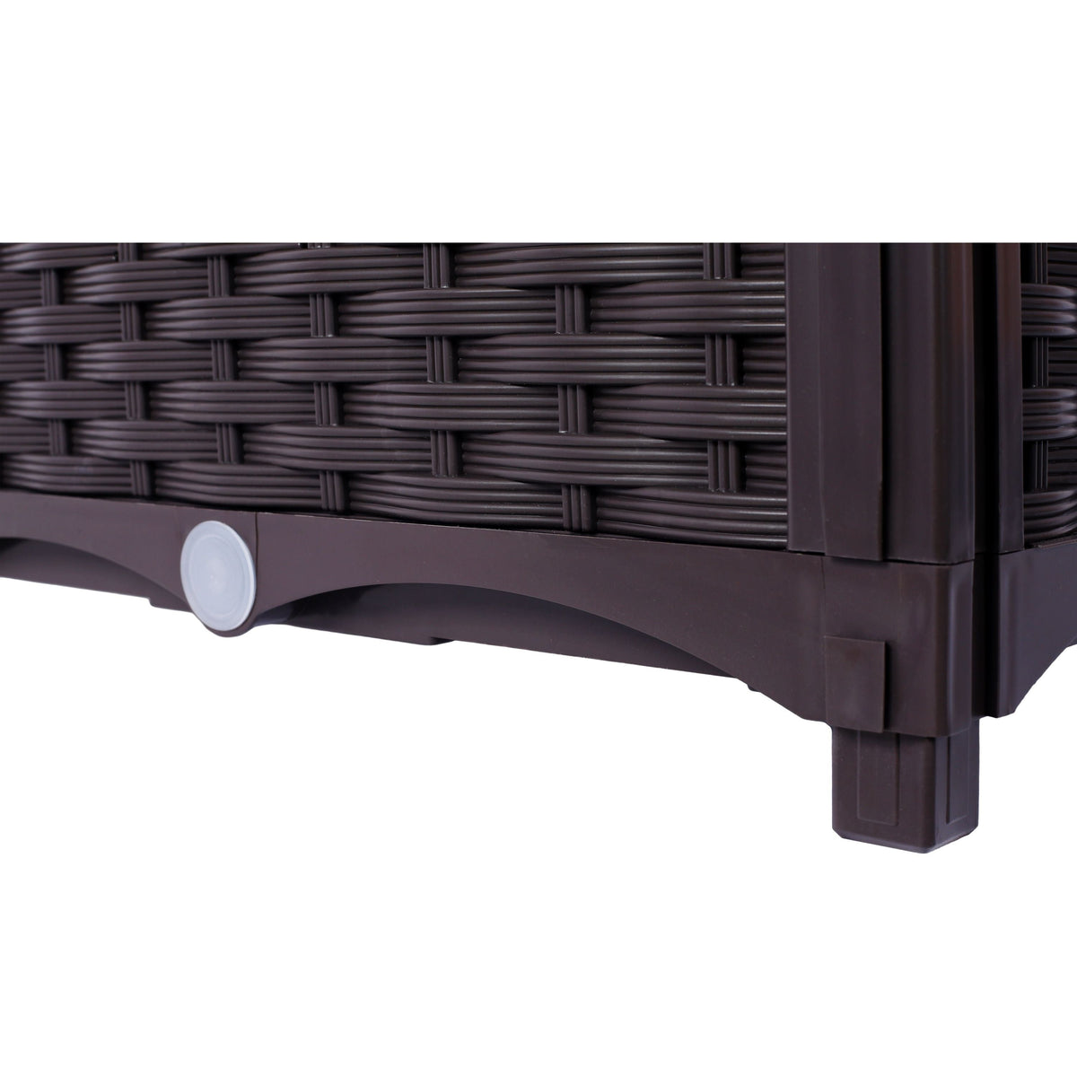 Brown Plastic Self-Watering Raised Garden Bed Planter Box