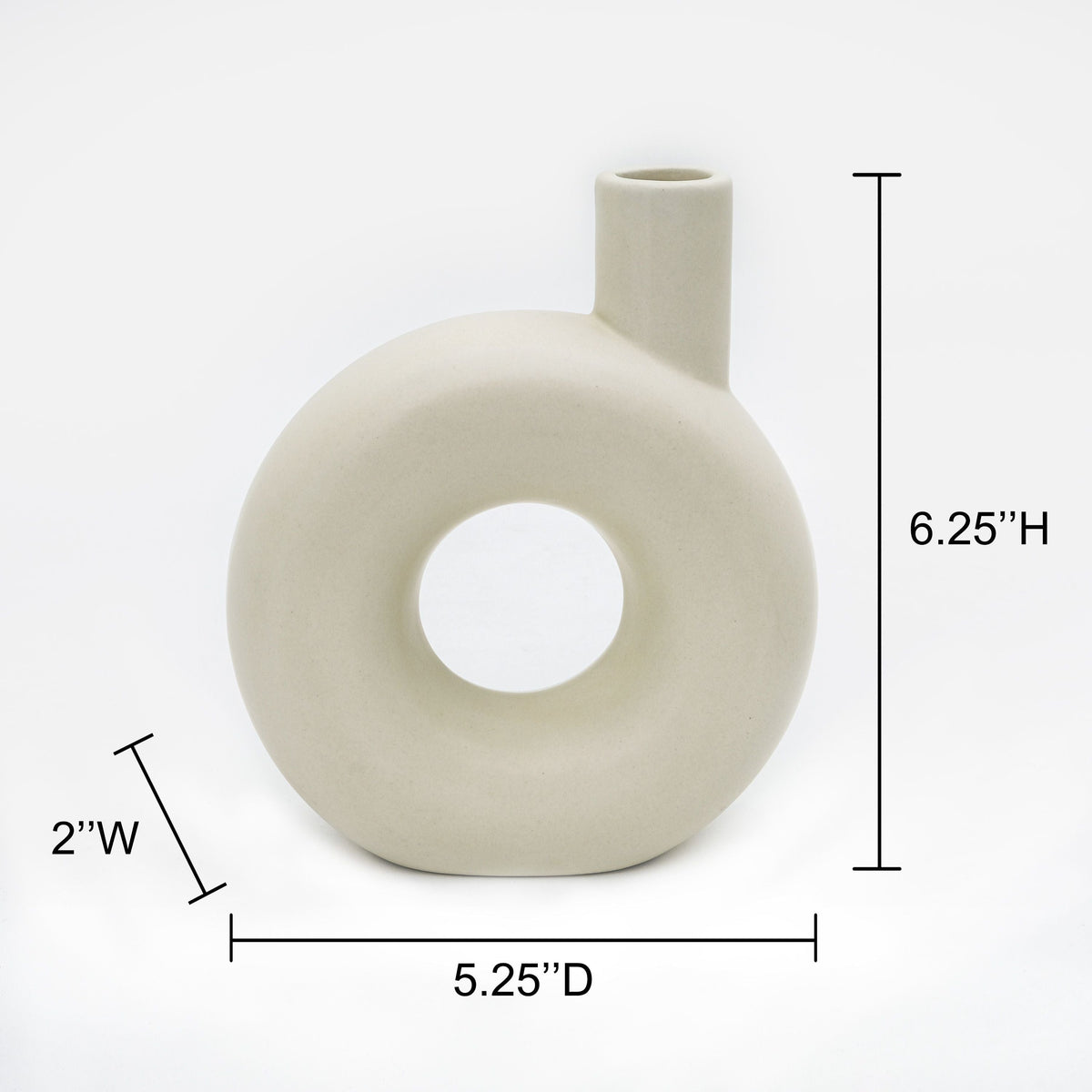 Origin 21 White Ceramic Modern Vase