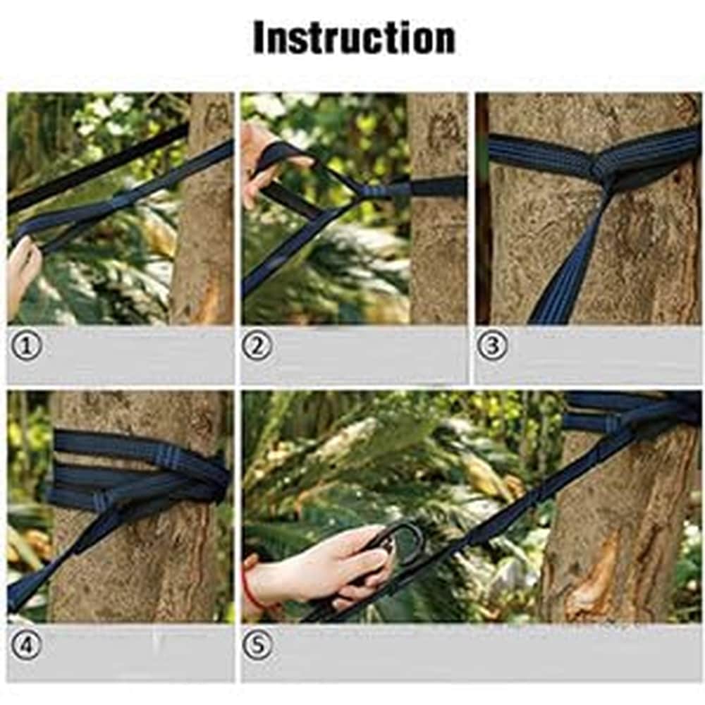 ITOPFOX Nylon Camping Hammock with Mosquito Net and Tree Straps