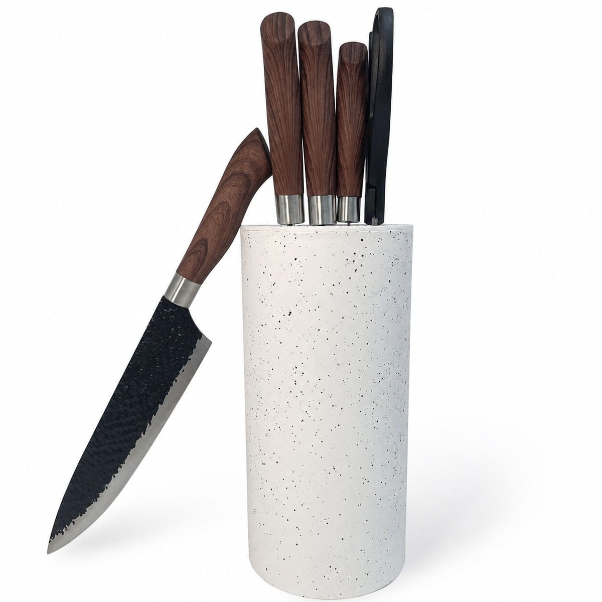 6-Piece High Carbon Stainless Steel Kitchen Knife Set with Block