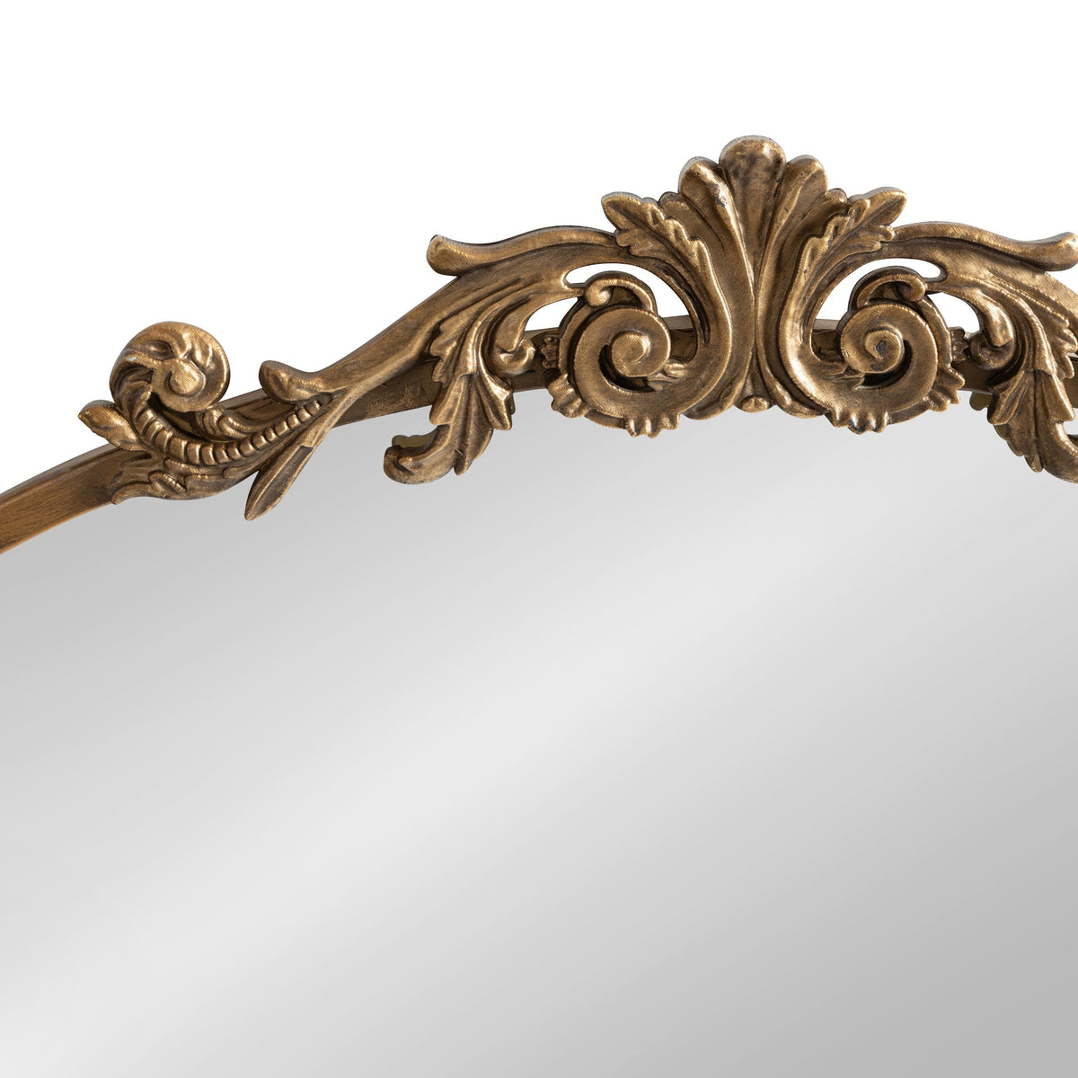 Kate and Laurel Gold Framed Wall Mirror with Shelf