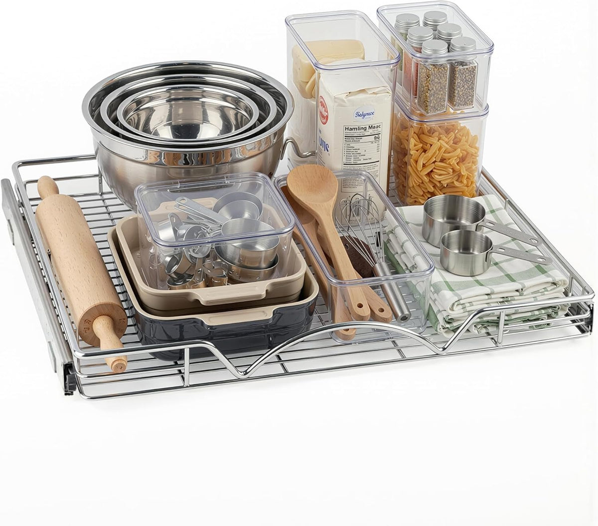 Pull-Out Cabinet Organizer Chrome