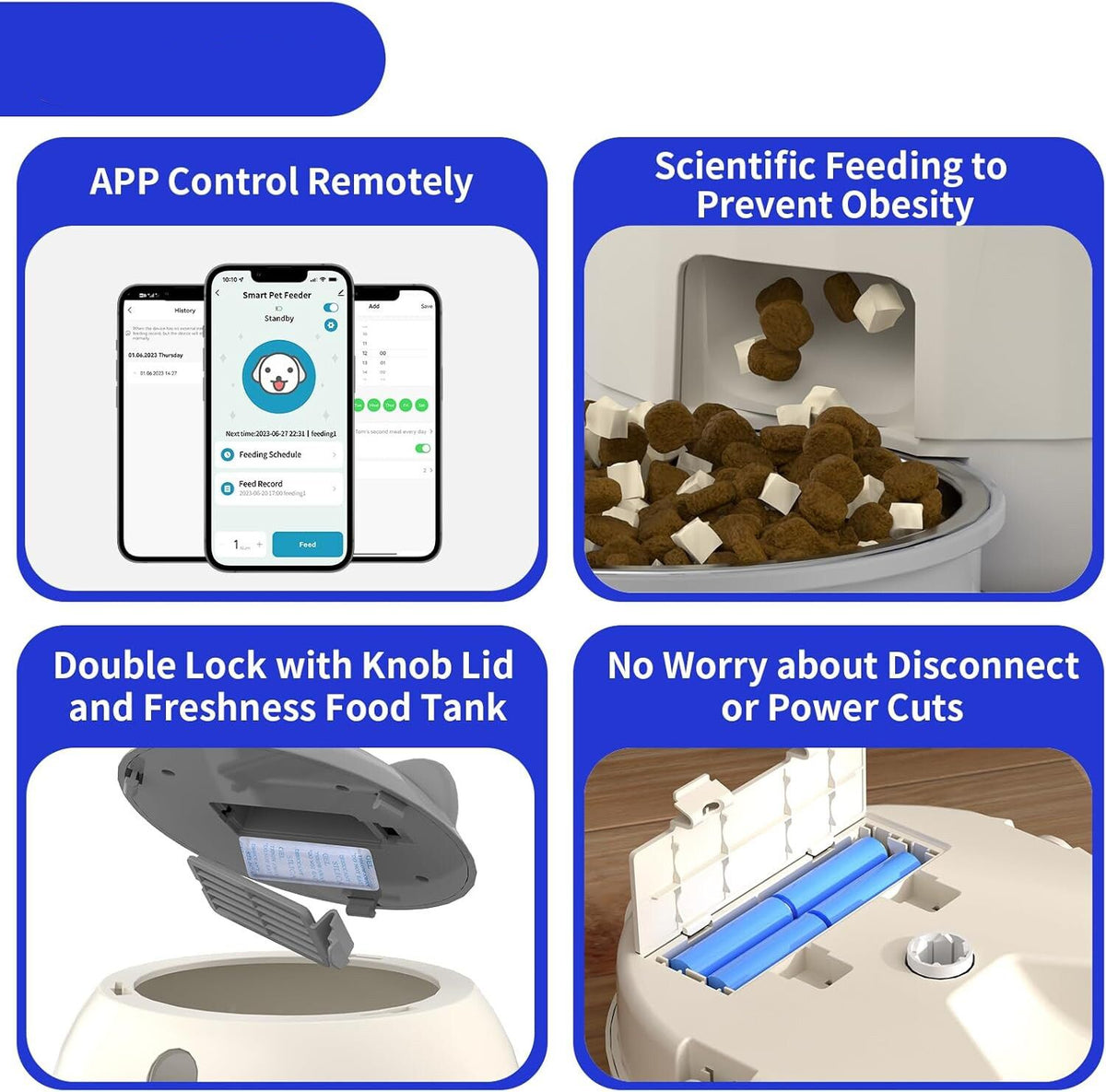 Automatic Cat Feeder with App Control 3L Capacity