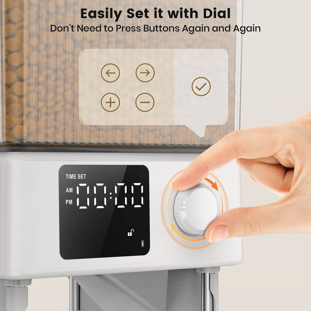 oneisall Automatic Cat Feeder 5L for 2 Pets PF02WAU