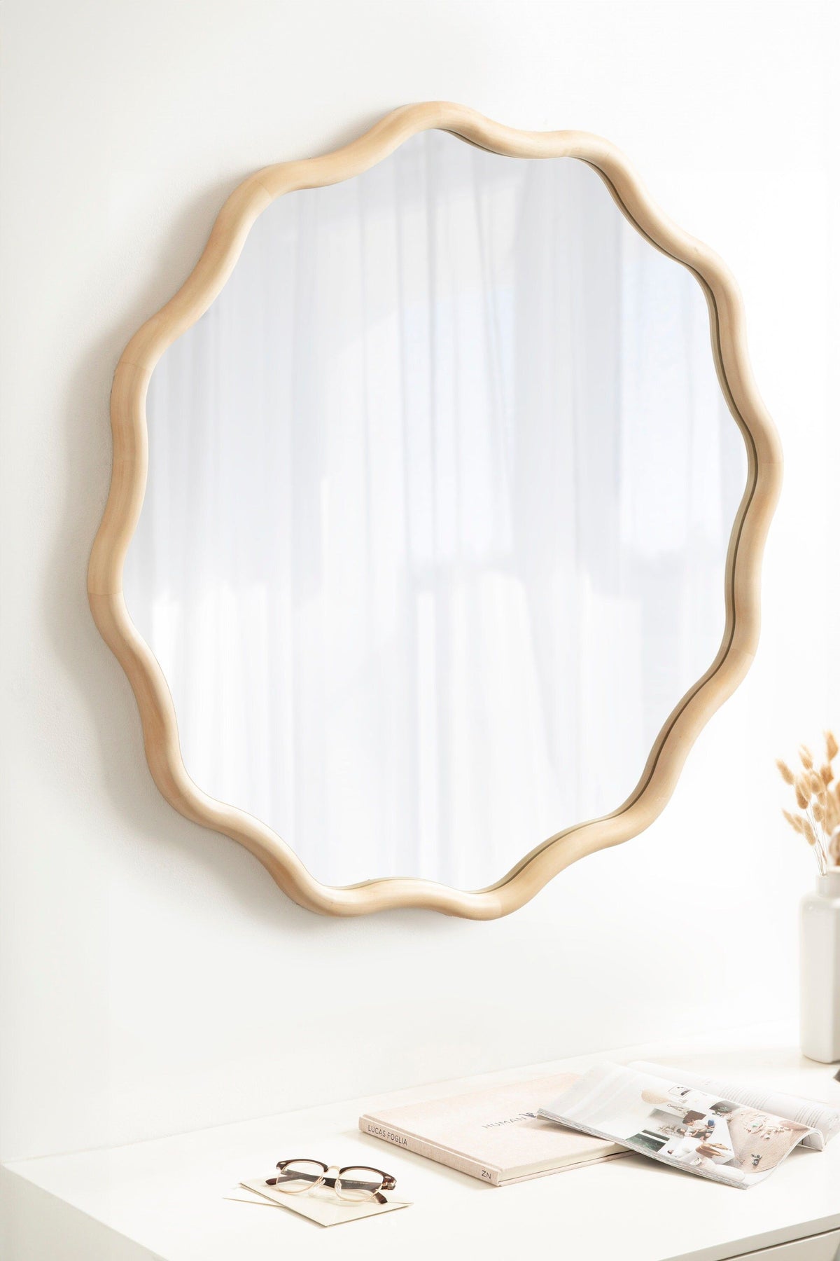 Kate and Laurel Talma Sunburst Framed Wall Mirror
