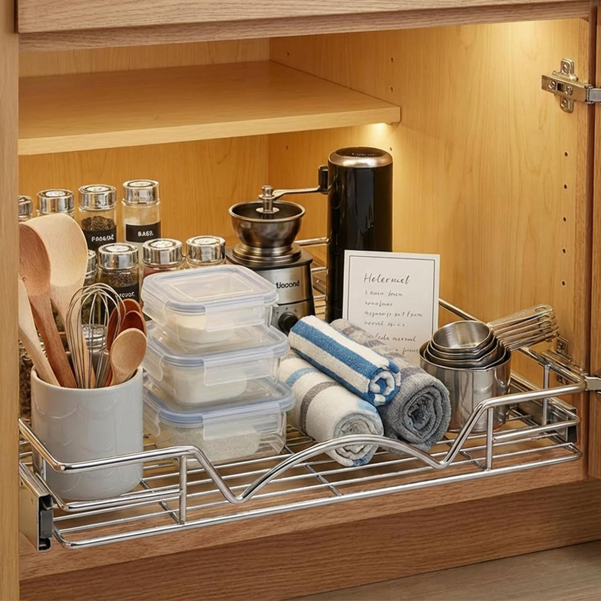 Pull-Out Cabinet Organizer Chrome