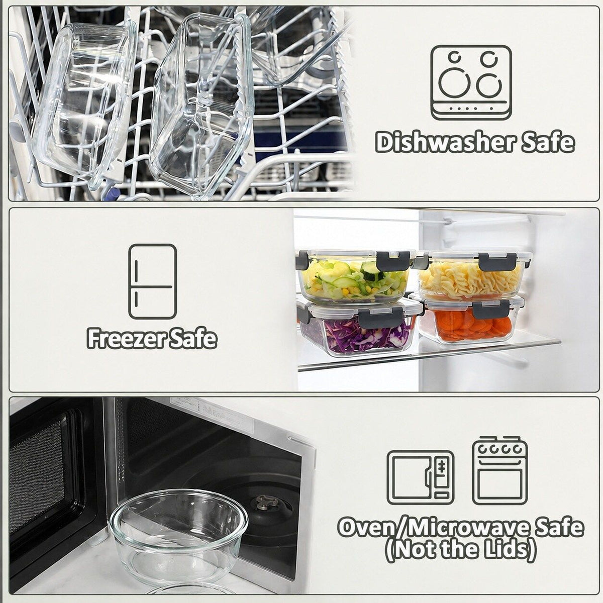 24-Piece Glass Food Storage Container Set