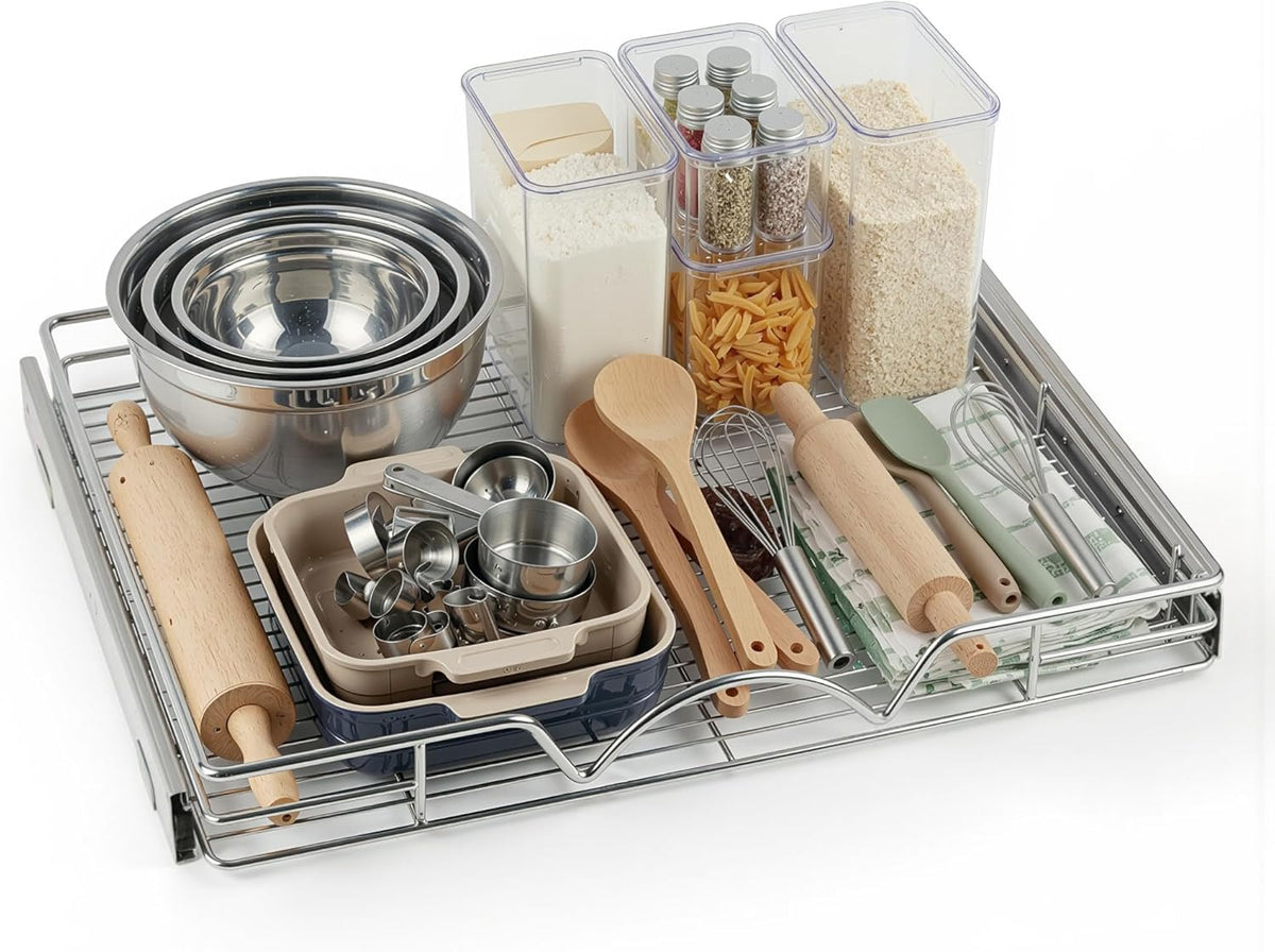 Pull-Out Cabinet Organizer Chrome