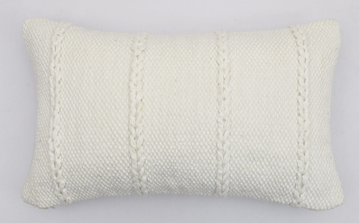 Allen + Roth Ivory Oblong Decorative Pillow VO-SU-2204-005-B
