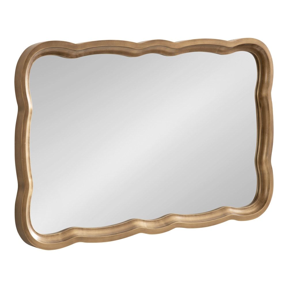 Kate and Laurel Hatherleig Gold Framed Rectangle Wall Mirror