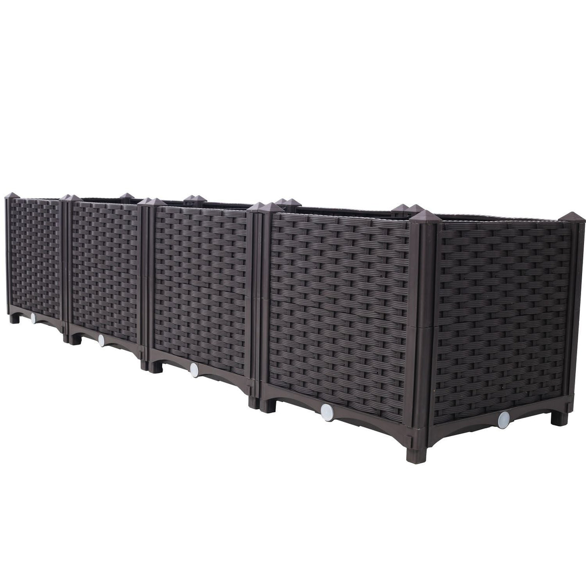 Plastic Self-Watering Deep Raised Garden Bed Planter Box