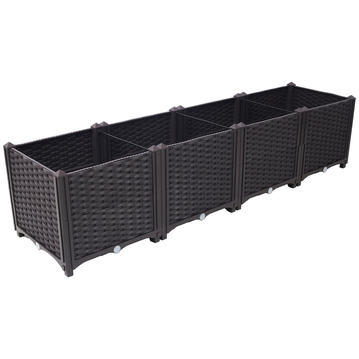 Plastic Self-Watering Deep Raised Garden Bed Planter Box