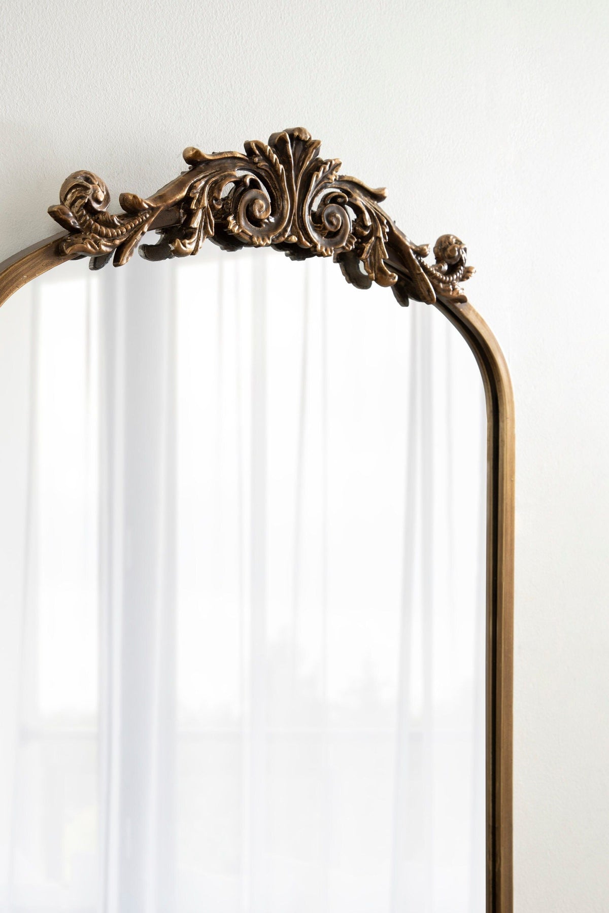 Kate and Laurel Gold Framed Wall Mirror with Shelf