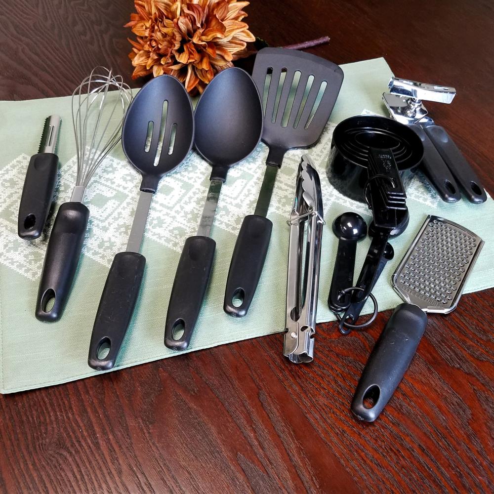 Gibson Home 18-Piece Kitchen Utensil Set Black