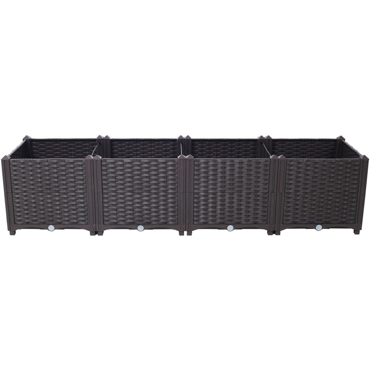 Plastic Self-Watering Deep Raised Garden Bed Planter Box