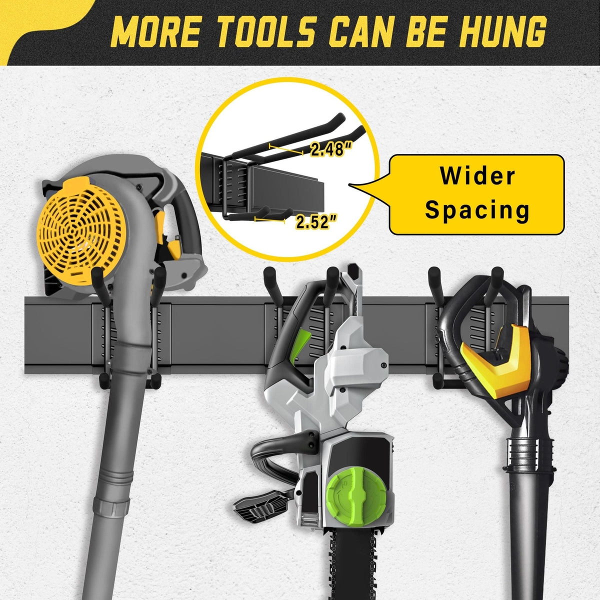 Garage Wall Organizer 15-Piece 48-Inch Tool Rack System