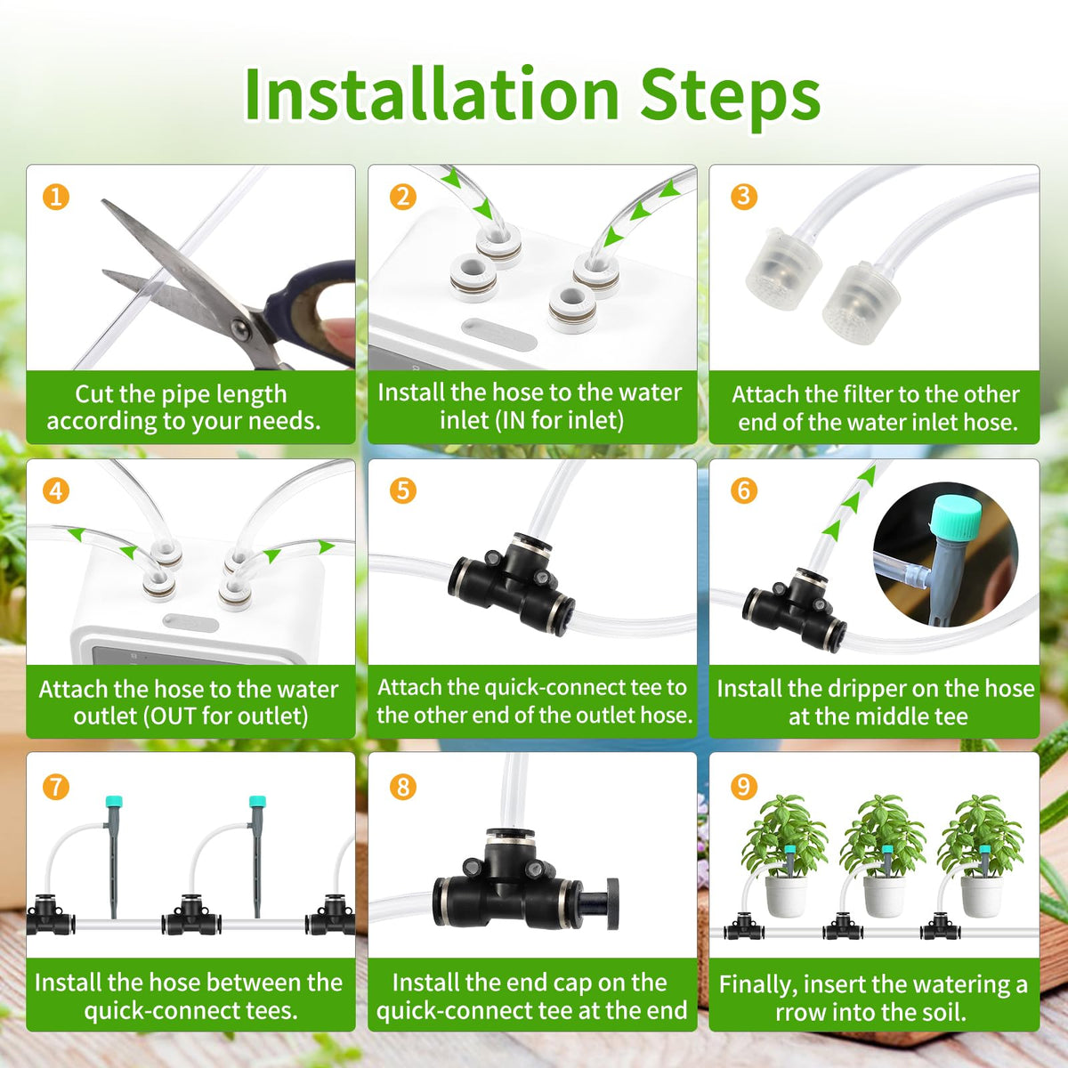 Smart Automatic Plant Watering System for 20 Pots Dual Pump Kit