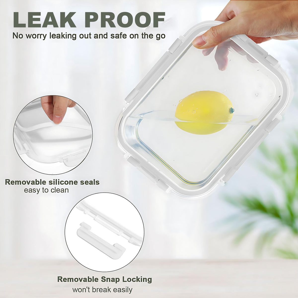 30-Piece Glass Food Storage Container Set with Snap Locking Lids