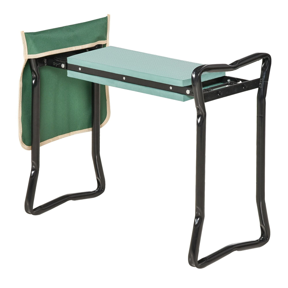 Folding Garden Kneeler and Seat Bench with Tool Pouch