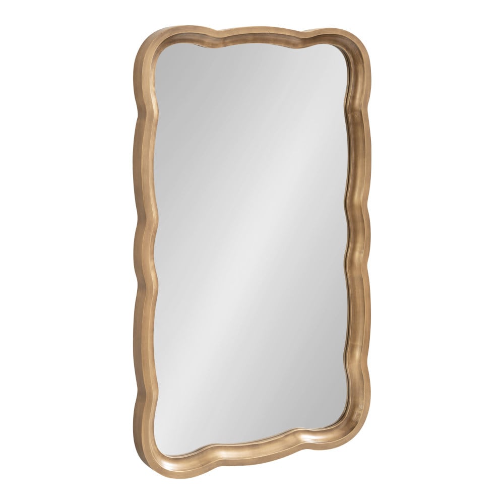 Kate and Laurel Hatherleig Gold Framed Rectangle Wall Mirror
