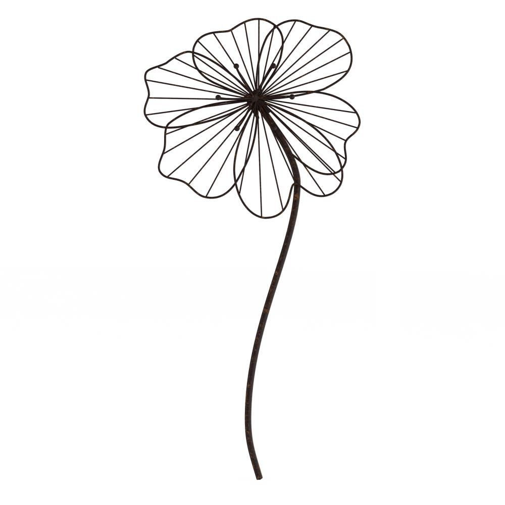 Hastings Home Brown Metal Flower Wall Accent 486682CZH