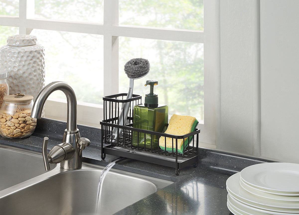 SunnyPoint Stainless Steel Kitchen Sink Organizer Caddy with Drain Board