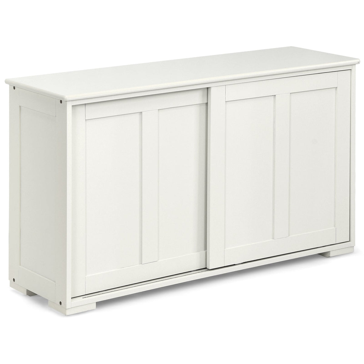 Kitchen Storage Cabinet with Wood Sliding Door