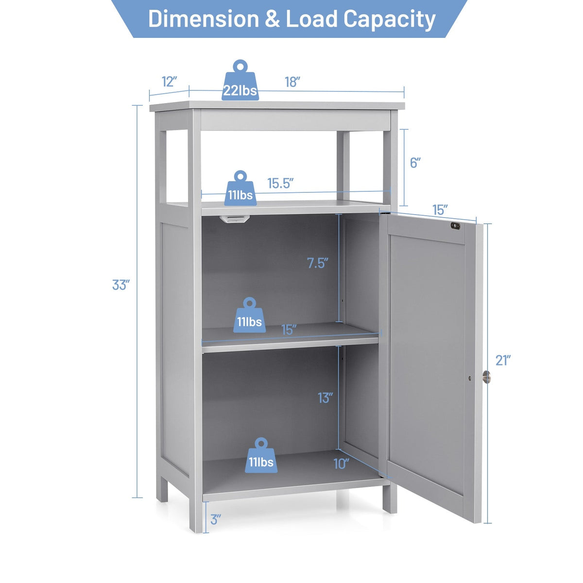 Floor Cabinet Multifunction Storage Rack Organizer Stand