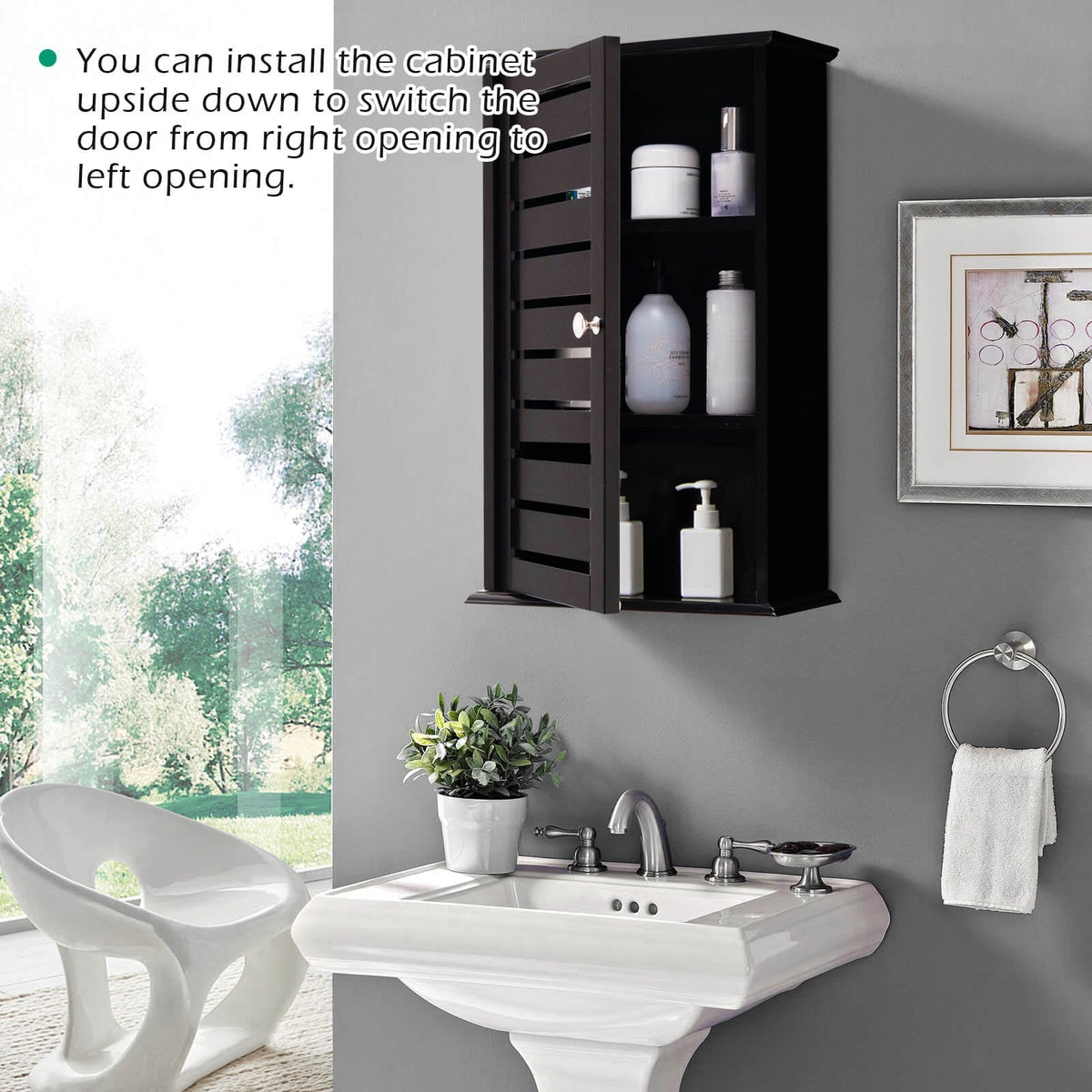 Wall Mount Medicine Cabinet Multifunction Storage Organizer