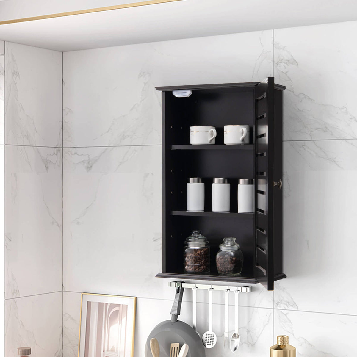 Wall Mount Medicine Cabinet Multifunction Storage Organizer