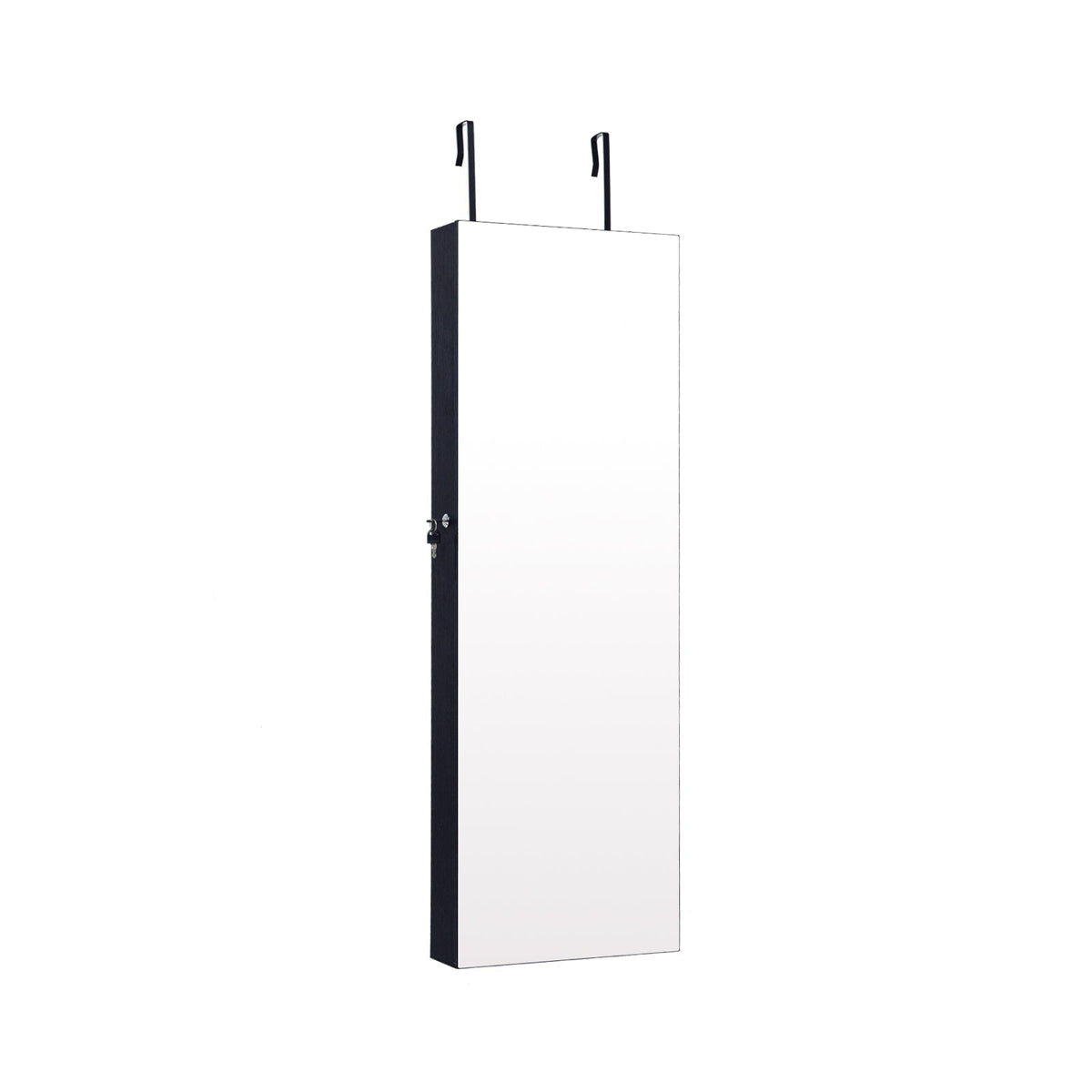 Lockable Storage Jewelry Cabinet with Frameless Mirror