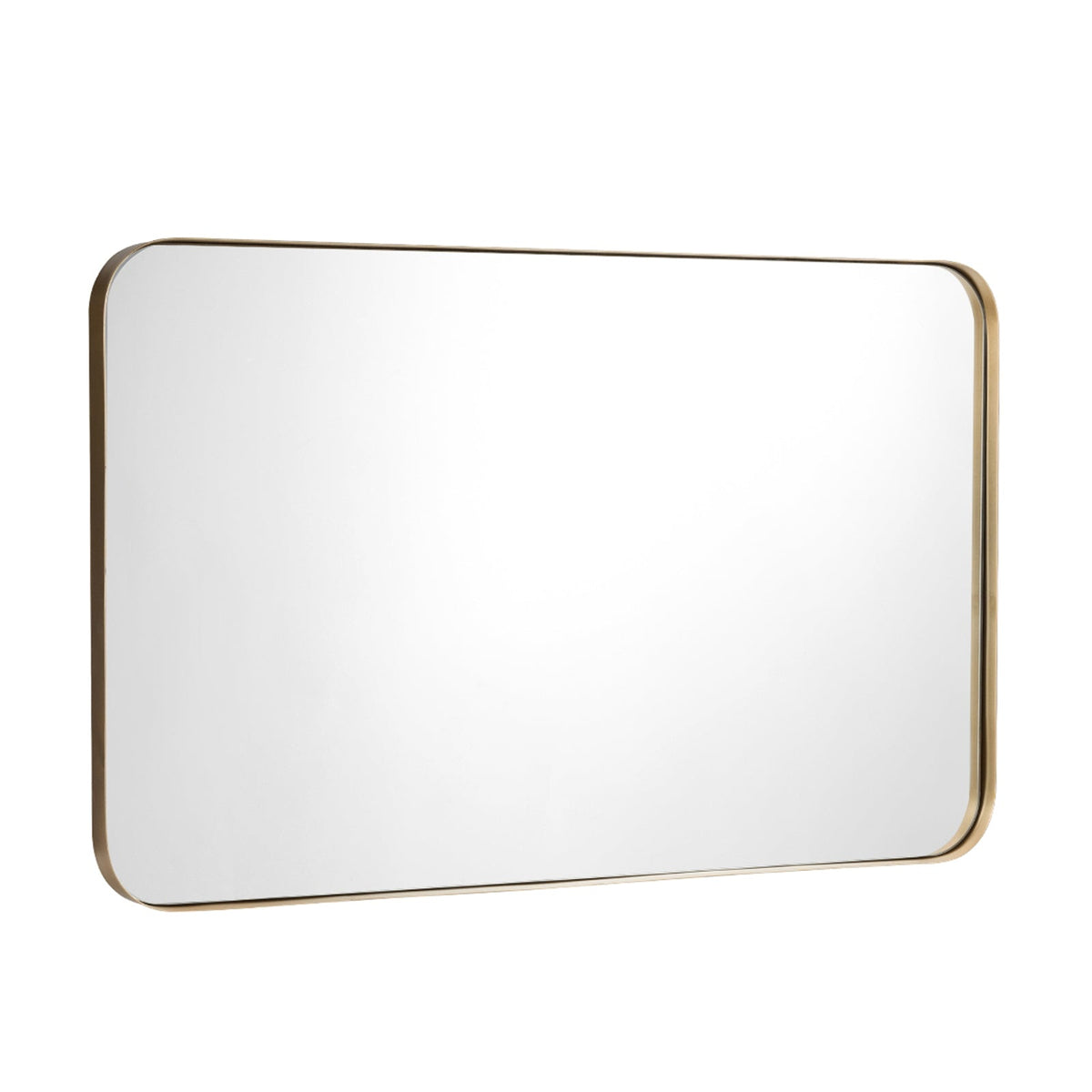 Espejo de pared rectangular con marco metálico de 32 x 20 pulgadas