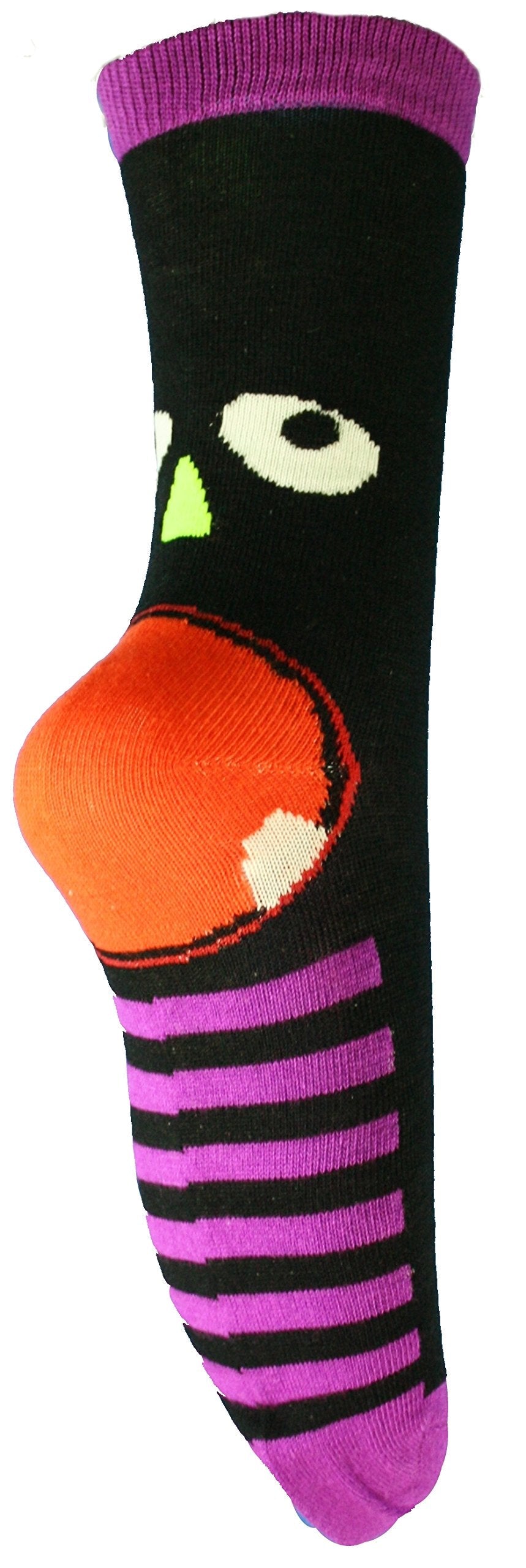 Calcetines de punto con cara de monstruo - Verde