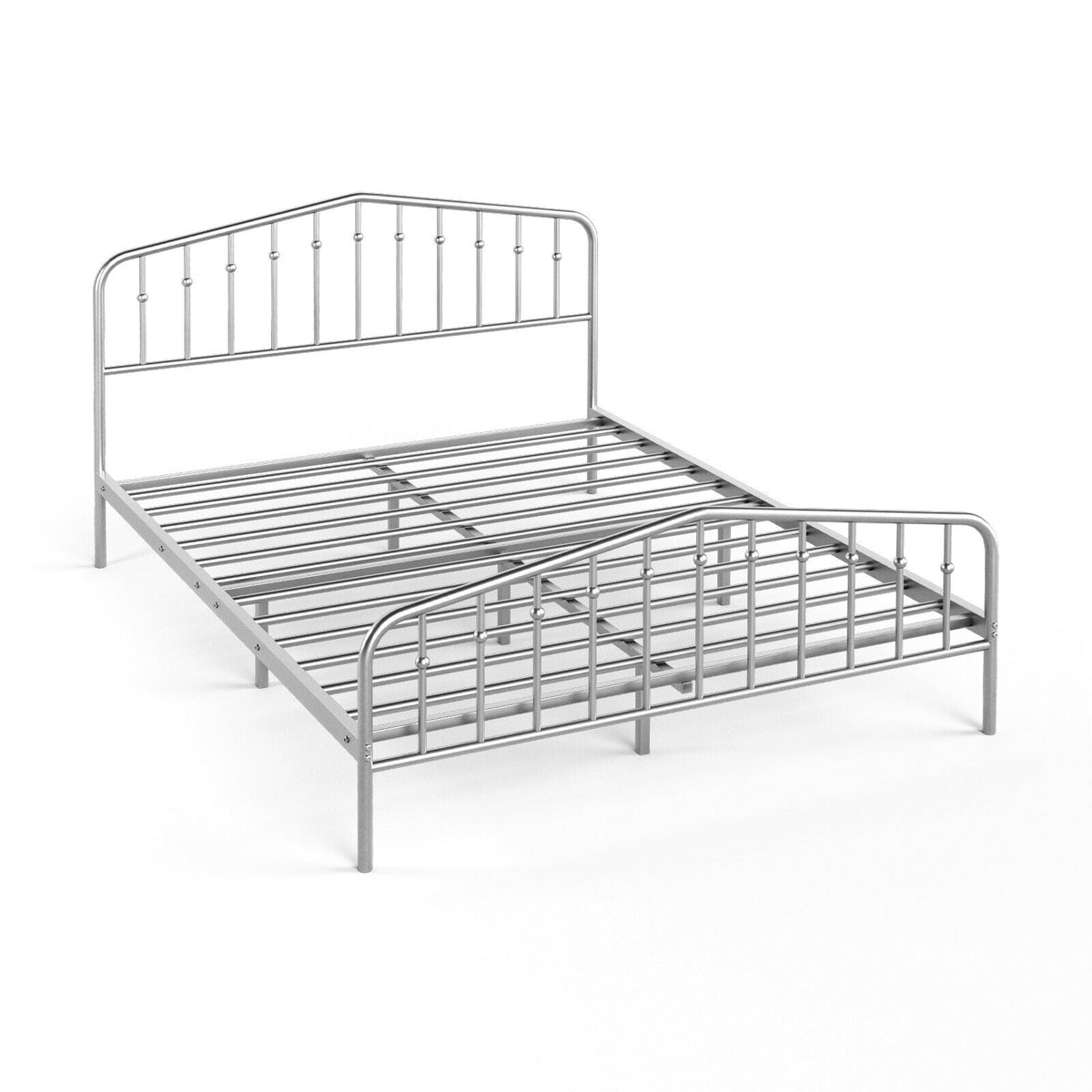 Queen Size Metal Bed Frame Slat Platform