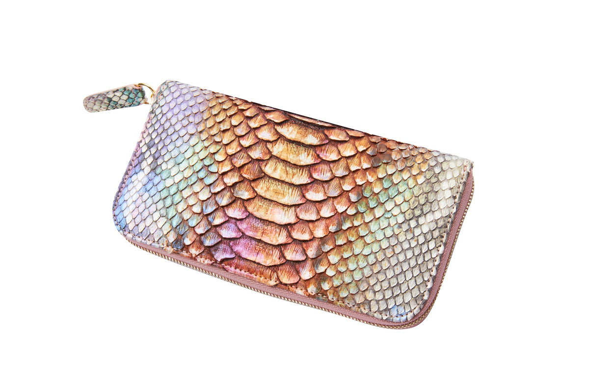 Iridescent Python Zip Wallet