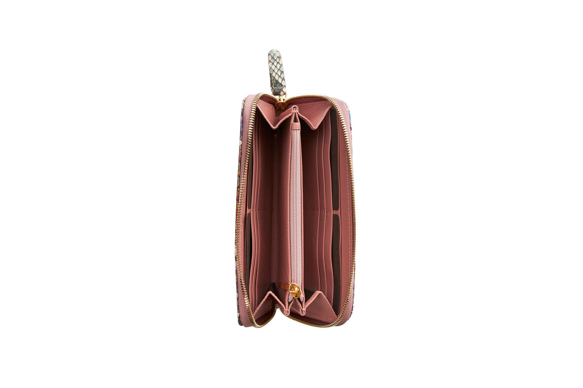 Iridescent Python Zip Wallet