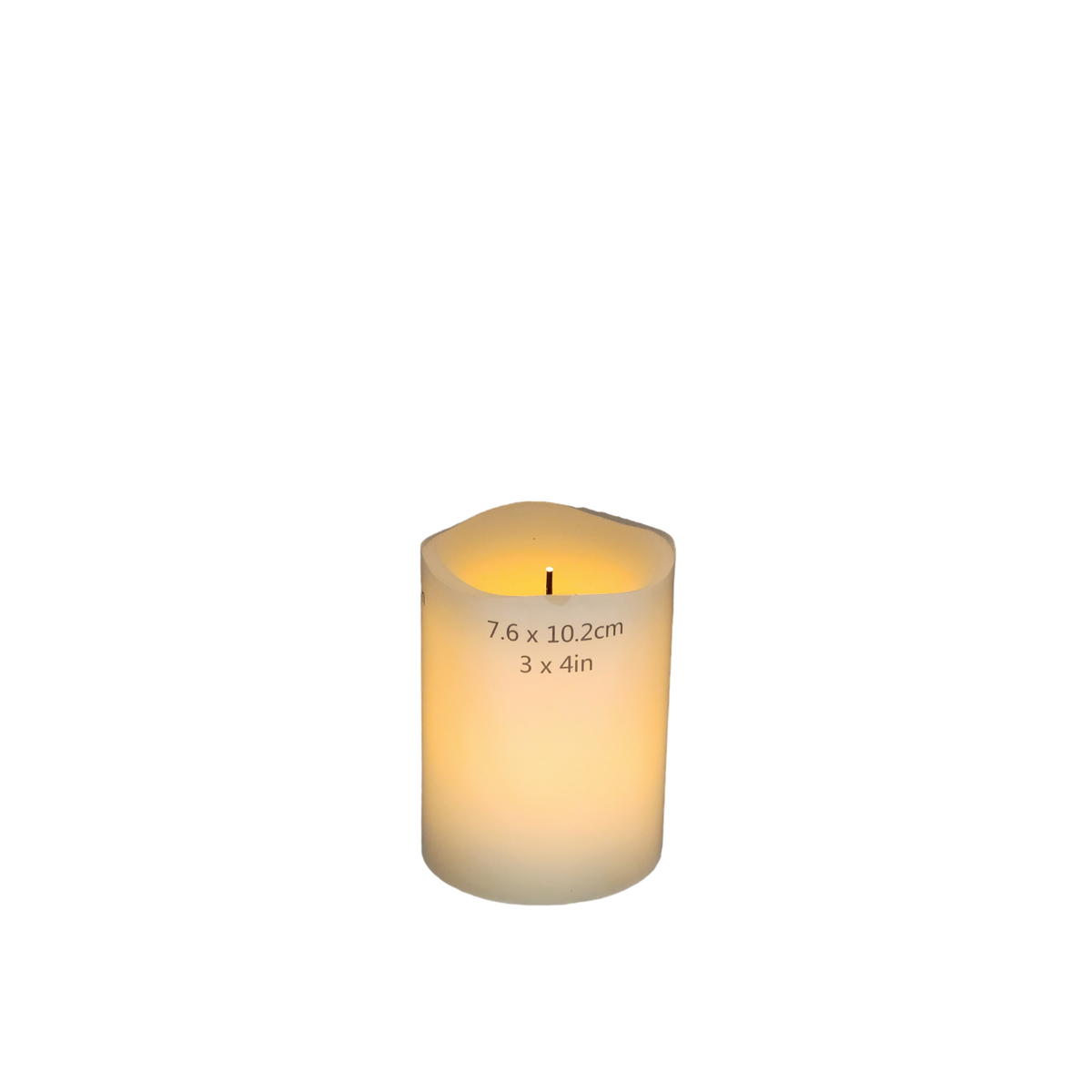 Wavy Edge Glow Wick Pillar Candle -