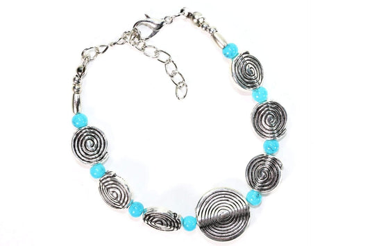 Infinity Spiral Charm Bracelet With Golden Butterfly Earrings