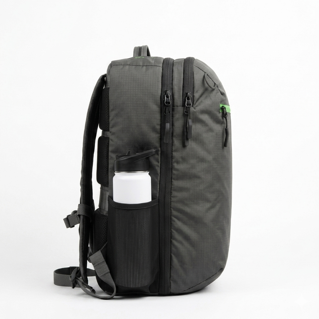 Mochila de viaje Island Hopper 2.0 – Nuevo negro mate | Ligera e impermeable de 28L y 34L