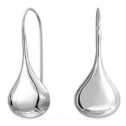 Pendientes de gota inflados de plata esterlina italiana de Verona