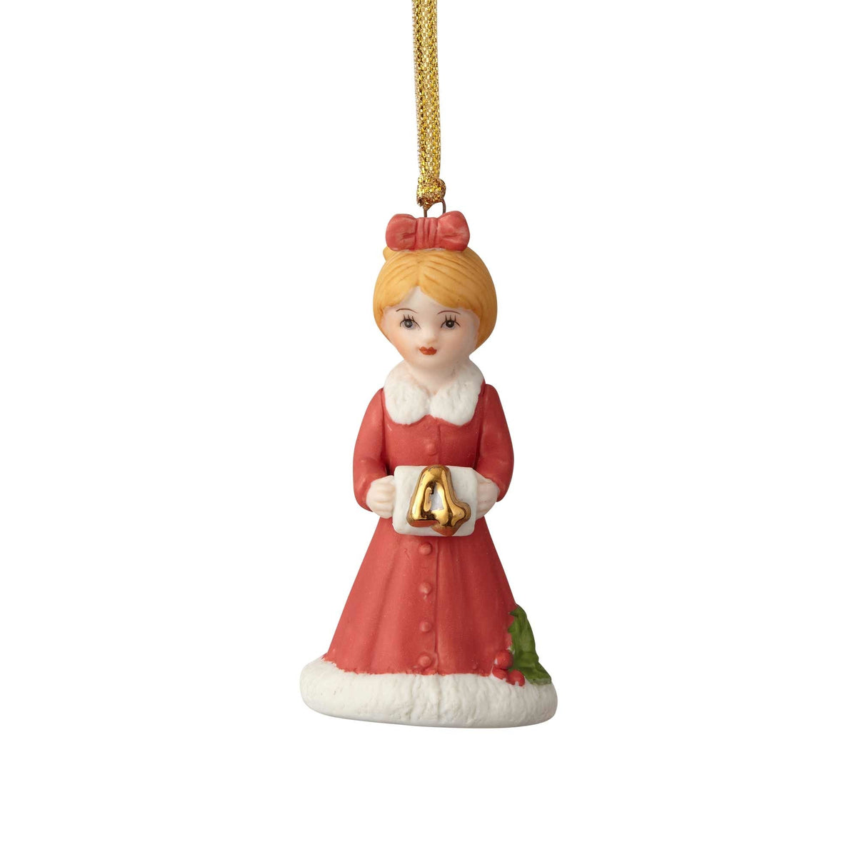 Adorno "Growing Up Girl" - Primera Navidad de Bebé Brunette